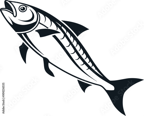 Vector Illustration of a Majestic Tuna Fish