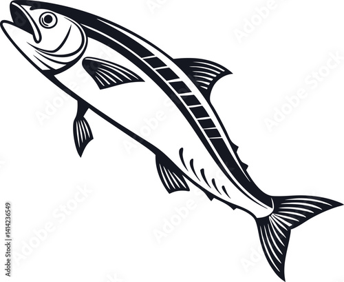 Vector Illustration of a Majestic Tuna Fish