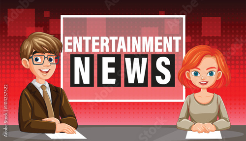 Animated Entertainment News Anchors
