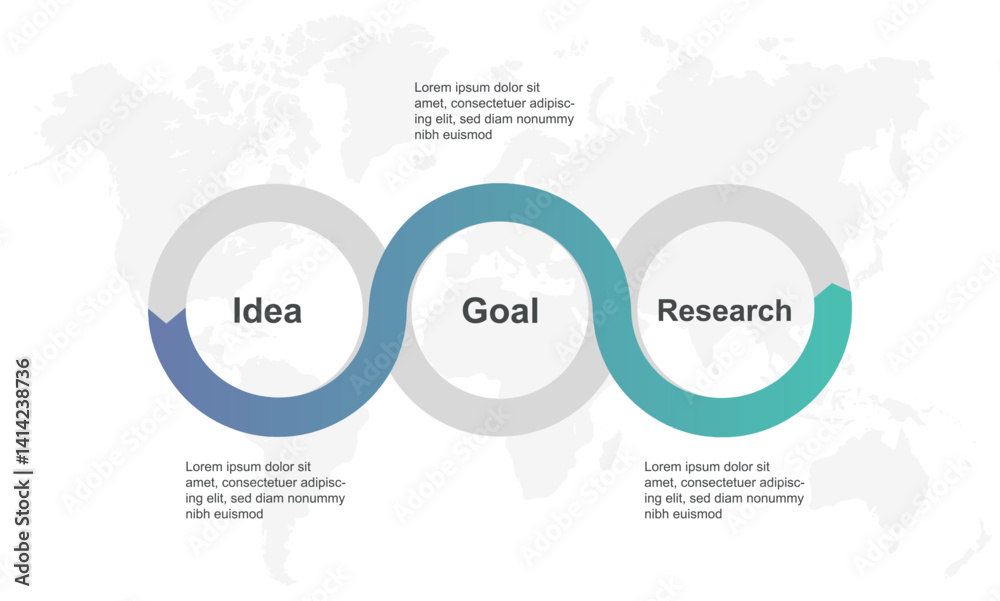  infographics with 3 steps and options. Vector chart.
