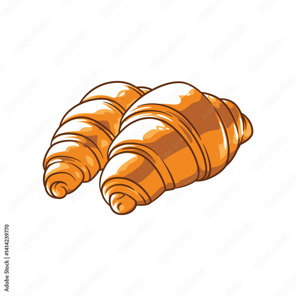 Delicious Croissant with Flaky Layers and Soft Texture Delicious Croissant with Flaky Layers and Soft Texture