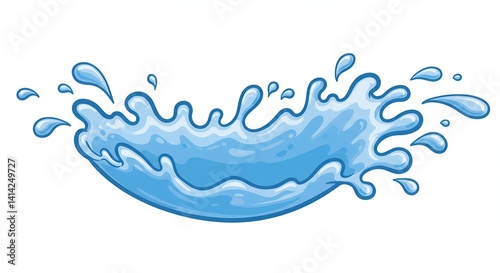 Water splash design graphic cartoon illustration