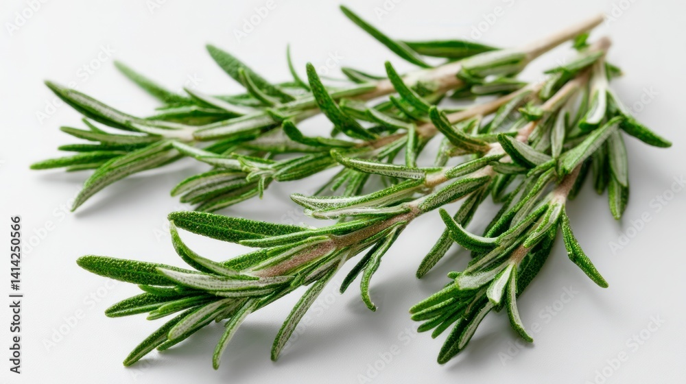 Fototapeta premium Rosemary Sprigs: A Fresh, Vibrant Herb Close-Up