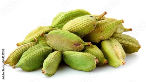 Wallpaper Mural Green Cardamom Pods: A Fresh and Vibrant Spice Still Life Torontodigital.ca