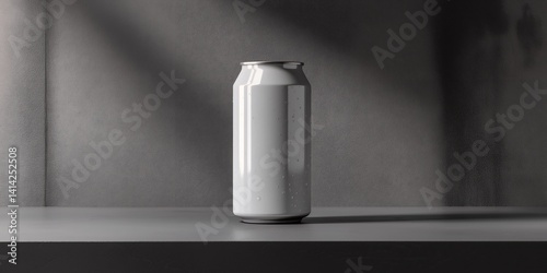 Can bottle on a table mock up design ai generated art