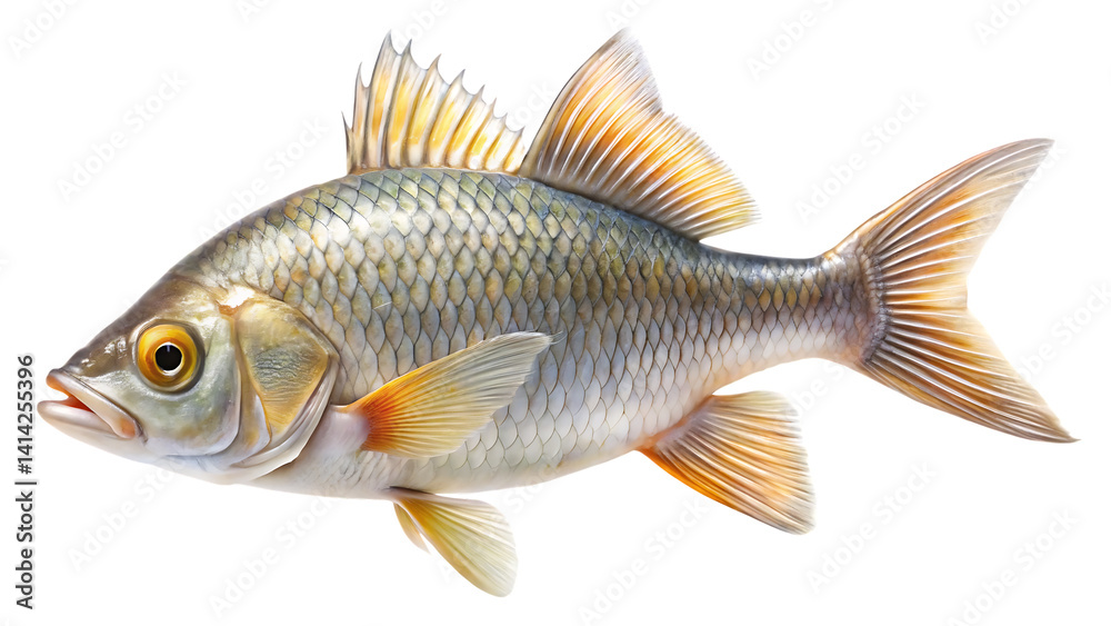 fish in sea isolated on white background PNG. GENERATIVE AI fish in sea isolated on white background PNG. GENERATIVE AI