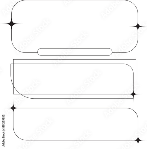 Line frame has a sparkling light symbol on the frame.