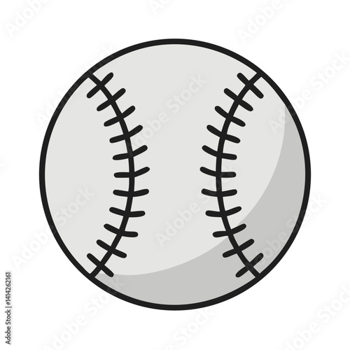 Baseball with Visible Stitching Icon Design