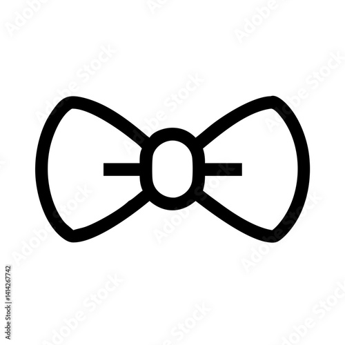 Bow Tie with Center Knot Icon Design