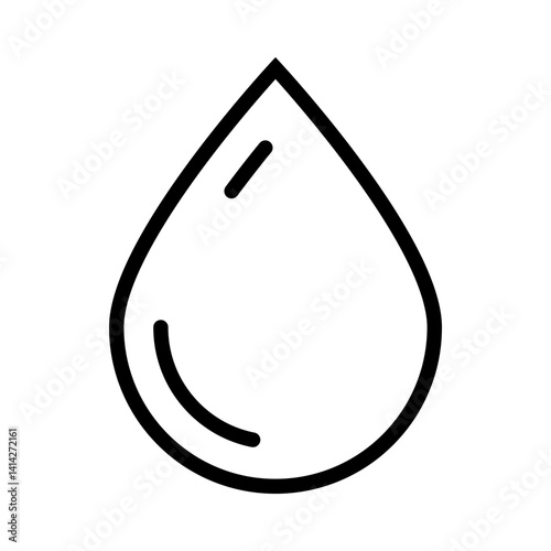 Drop line icon. Water drop icon. Oil drop icon.