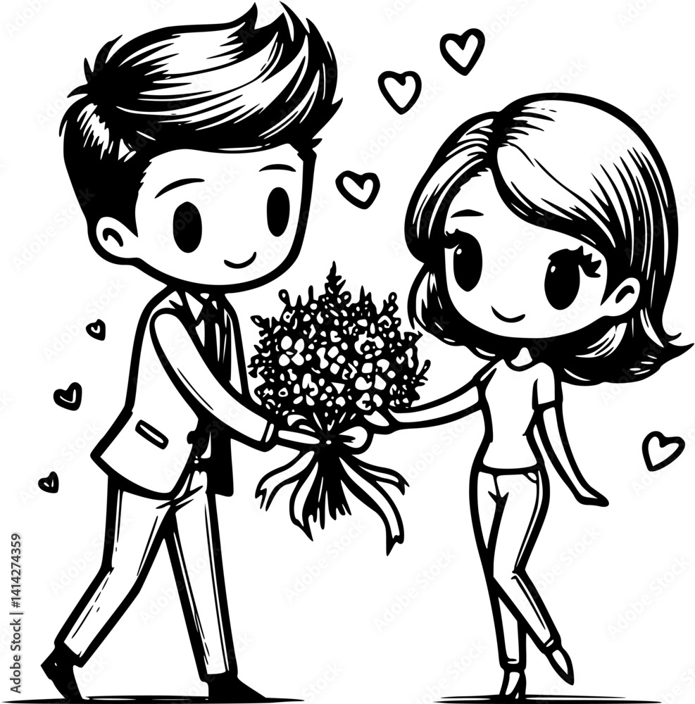 Wedding Vector Art Love Cartoon Vector Romantic Cartoon Vector Vector Graphics