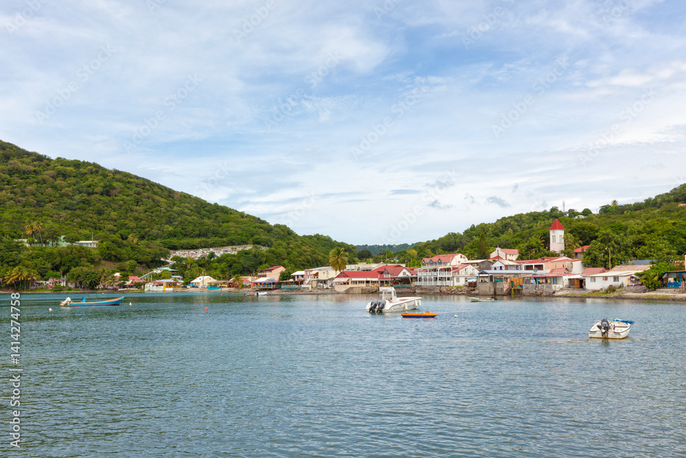 Village and harbor of Deshaies, Basse-Terre, Guadeloupe Village and harbor of Deshaies, Basse-Terre, Guadeloupe