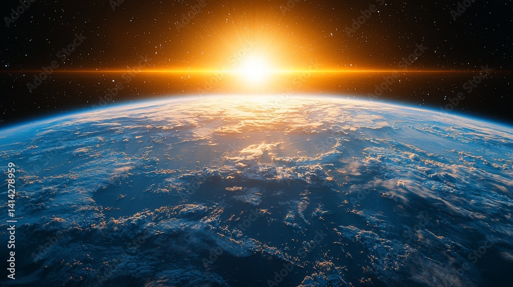 Sunrise Over Earth from Space Sunrise Over Earth from Space