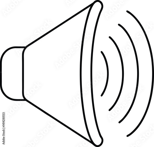 Volume Control Icon Vector | Sound, Audio & Media Settings Line Art