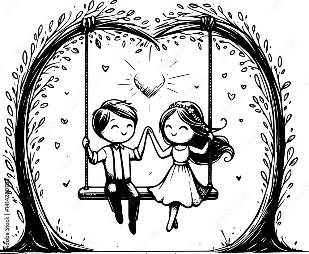 Engagement Photo Sweet Proposal Groom Smile Vector Graphics