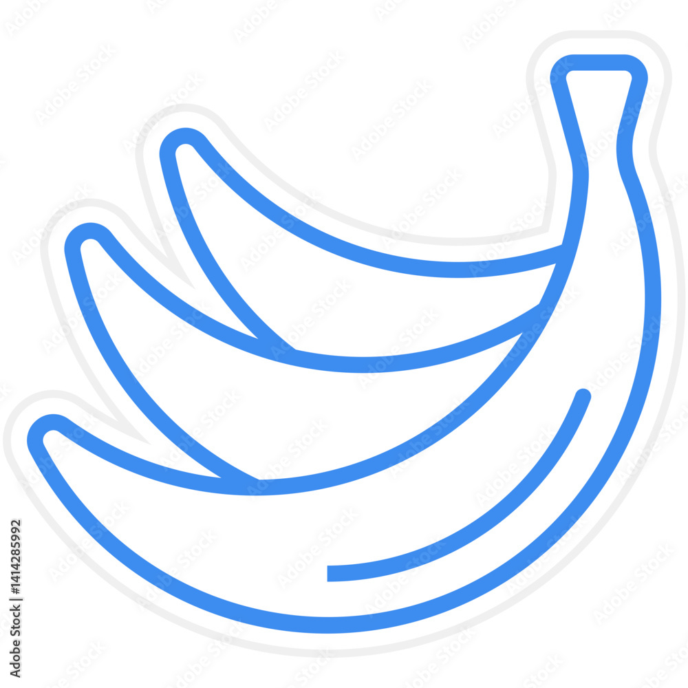 Fototapeta premium Banana icon style