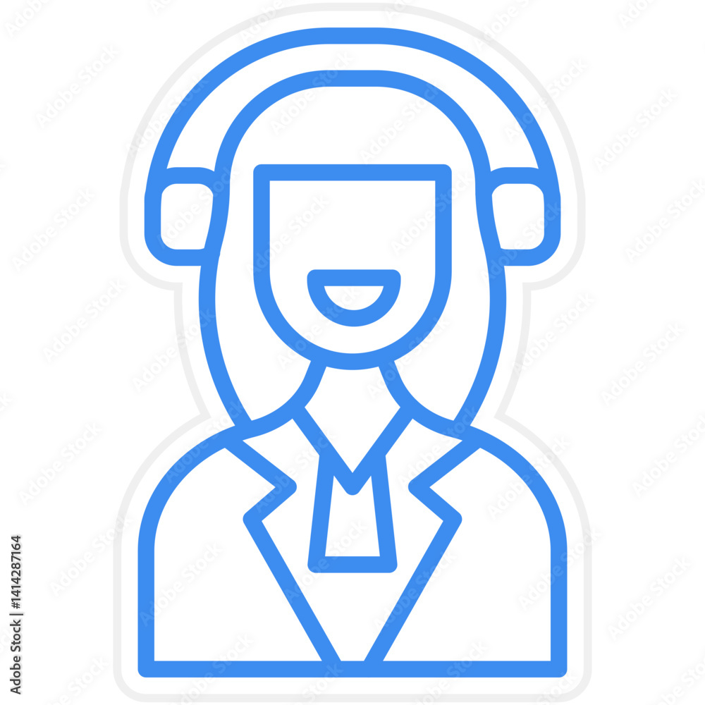 Obraz premium Assistant icon style