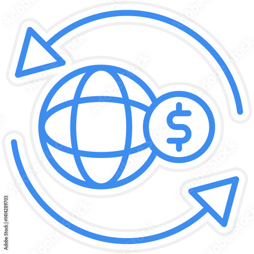 Global Cash Transfer icon style