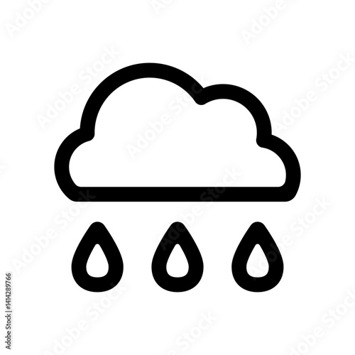 雨雲のアイコンイラスト