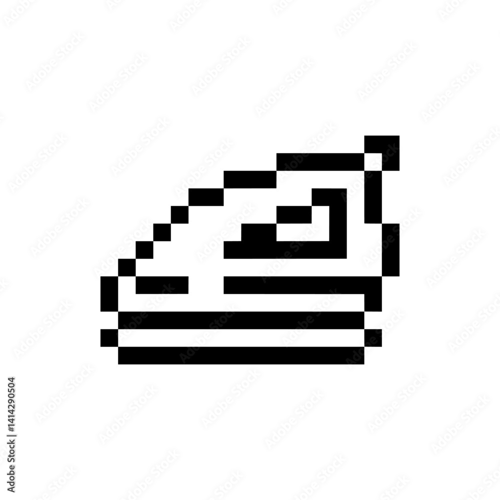 Fototapeta premium clothes iron tool pixel art