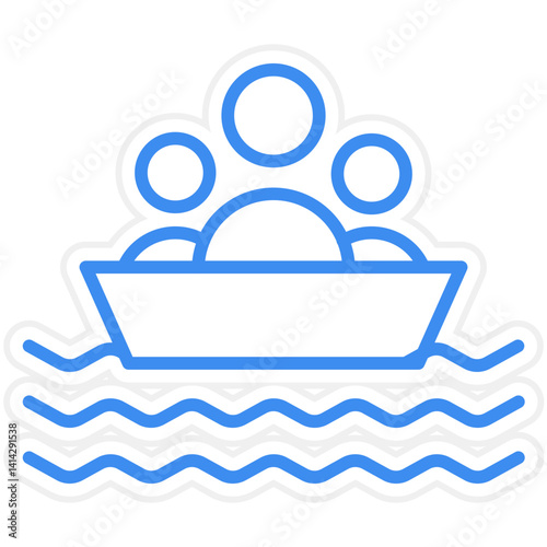 Rafting icon style
