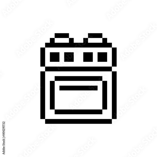 stove kitchen object pixel art
