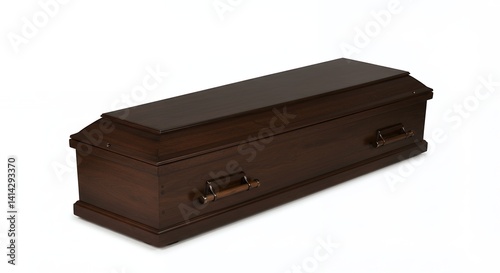 Dark wooden casket for funeral services
