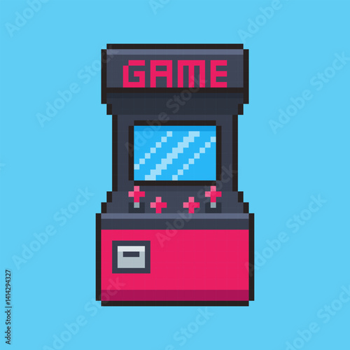 Pixel art arcade machine game asset design