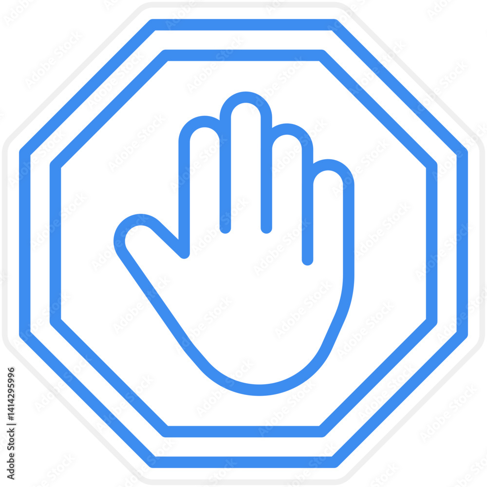 Obraz premium Stop Sign icon style