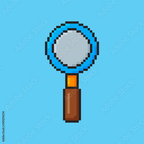 Pixel art magnifier game asset design