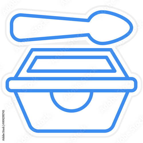 Food Container icon style