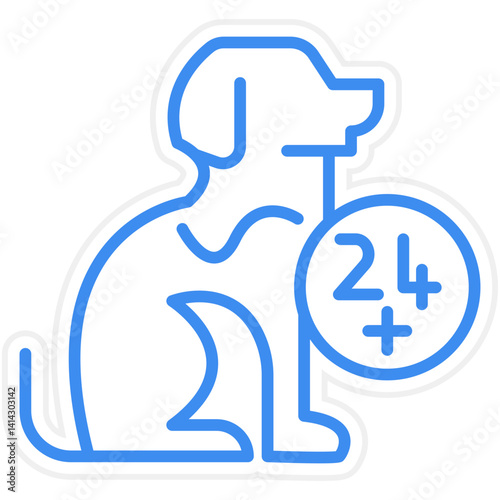  hour Vet icon style