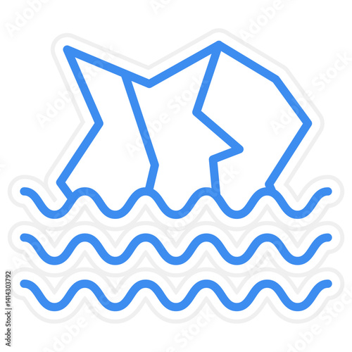 Glaciers icon style