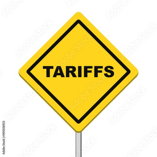 Tariff sign vector. Taxation tariffs vector sign