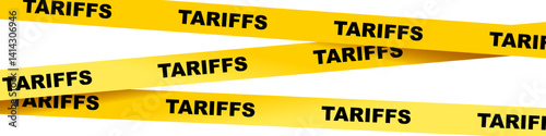 Tariff tape vector. Taxation tariffs vector