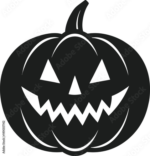 Wicked Jack-o'-Lantern Halloween Art Silhouette