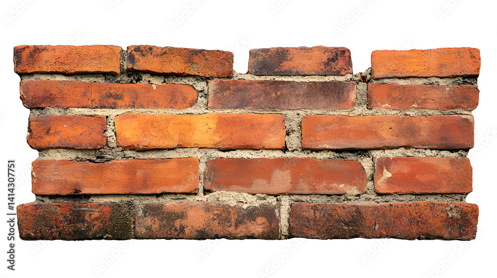 Fototapeta premium Red bricks and brown cubes stack for wall construction cargo