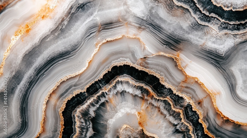 Fototapeta premium Abstract Close-up of Colorful Natural Agate Stone Texture