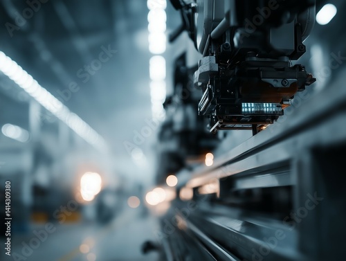 Futuristic Robotic Arms Assembling Electronics in Smart Factory