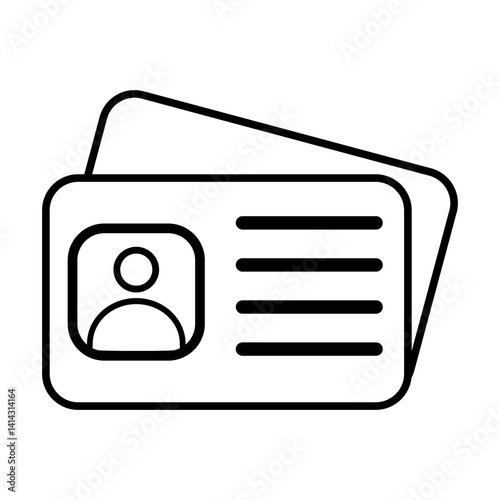 ID card icon. Vector illustration design
