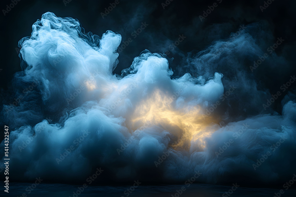 Ethereal Light in Dramatic Smoke Clouds for Atmospheric Design