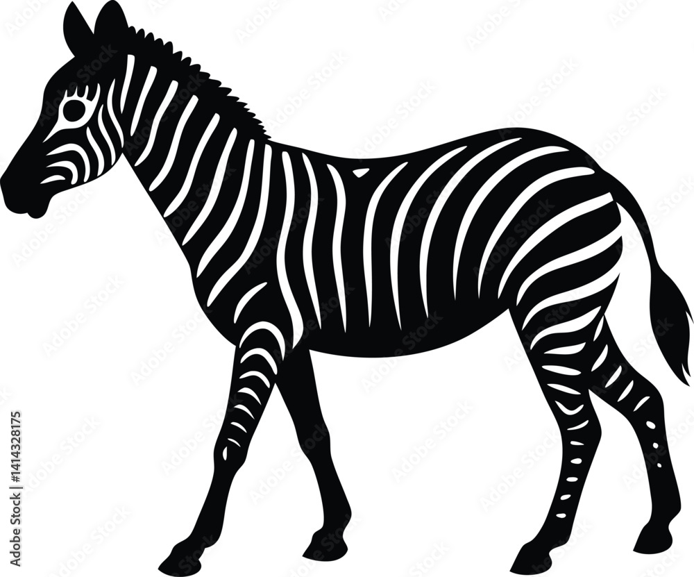Obraz premium zebra isolated on white