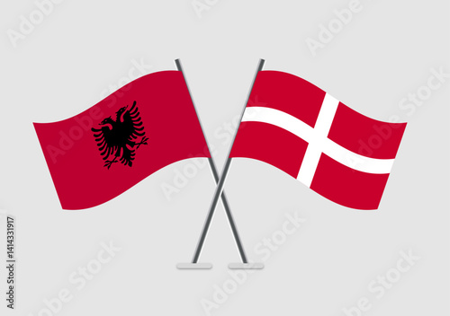 Albania and Sovereign Military Order of Malta vector flags symbolizing international bond
