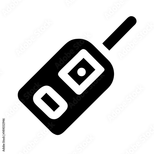 Car Key with Remote Buttons Icon Design