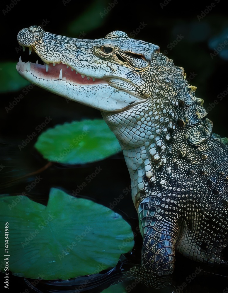 Fototapeta premium Crocodile in Vibrant Art