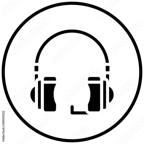 Vector Design Headphone Icon Style