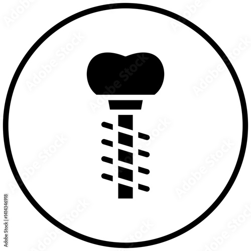 Dental Implant Icon Style