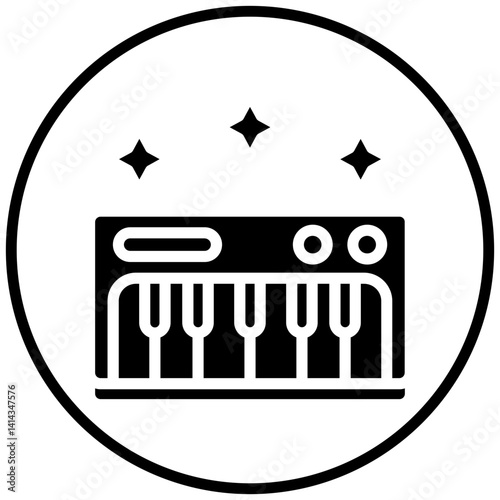 Piano keyboard Icon Style