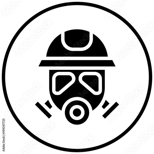 Fireman Mask Icon Style