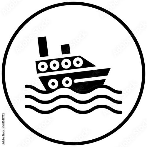 Boat Sink Icon Style